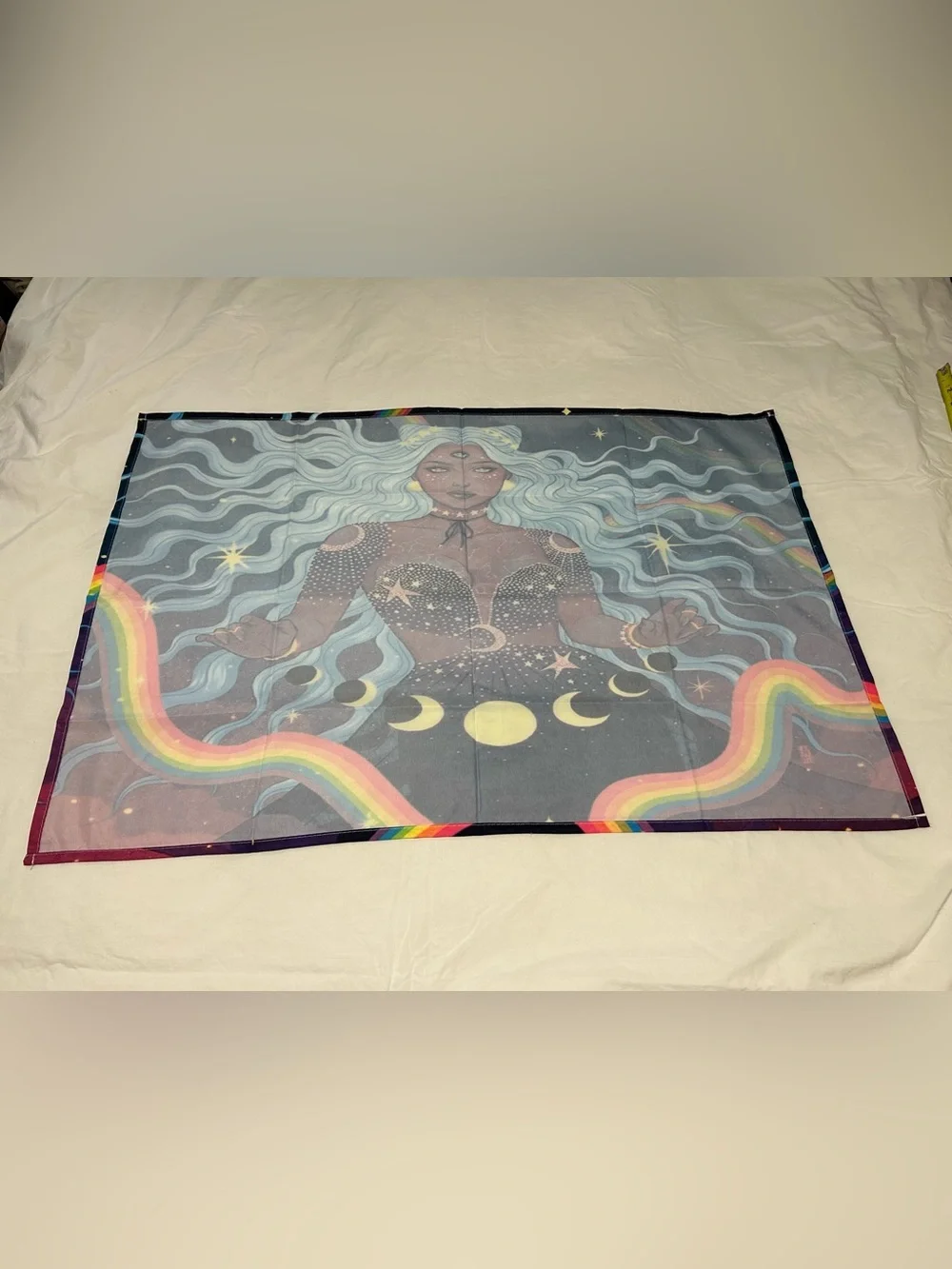 Sold New tapestry woman goddess here third eye home wall decor gift her moon